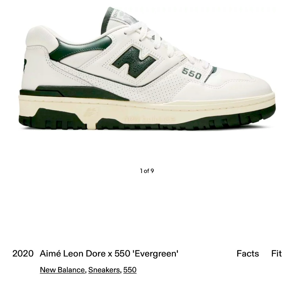 Aimé Leon Dore x New Balance P550 low top sneaker.